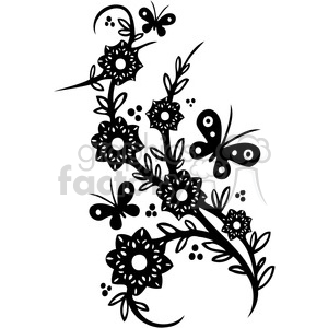 300x300 Royalty Free Chinese Swirl Floral Design 062 386735 Vector Clip