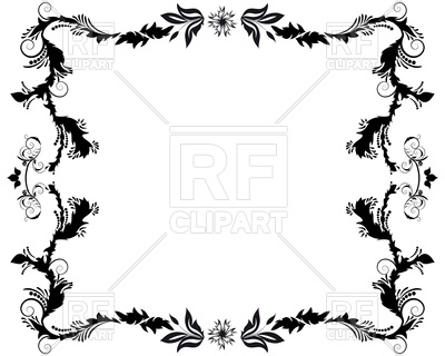 400x320 Vintage Floral Frame In Victorian Style Royalty Free Vector Clip