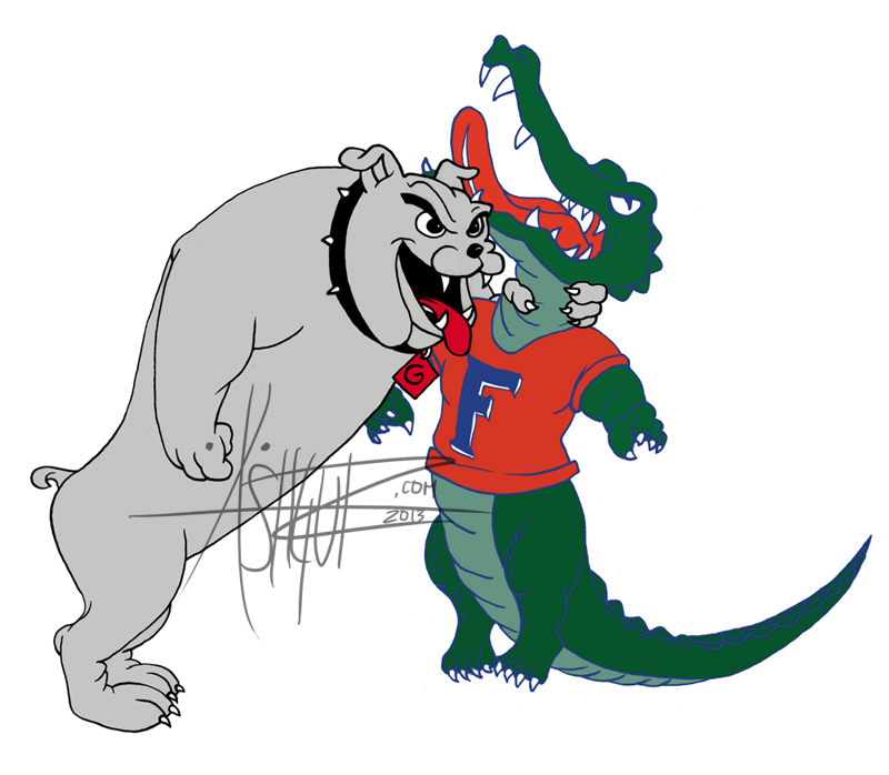 800x698 Georgia Bulldog Choking Florida Gator Commission By Ashgutz