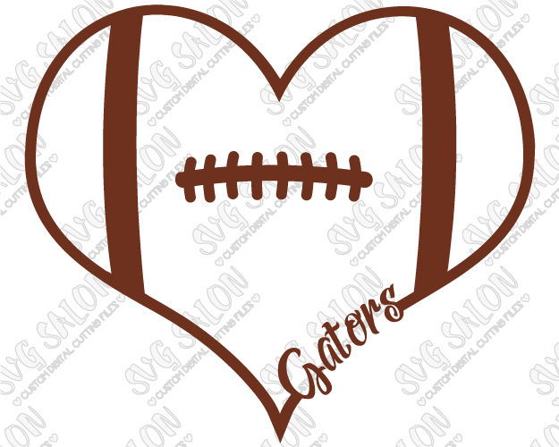 625x500 Of Florida Gators Fan Football Laces Heart Custom Diy Vinyl Shirt