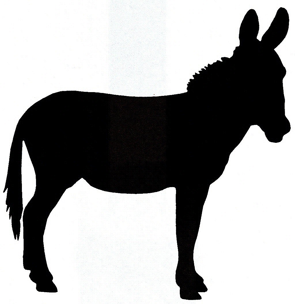 1024x1056 Donkey Horse Silhouette