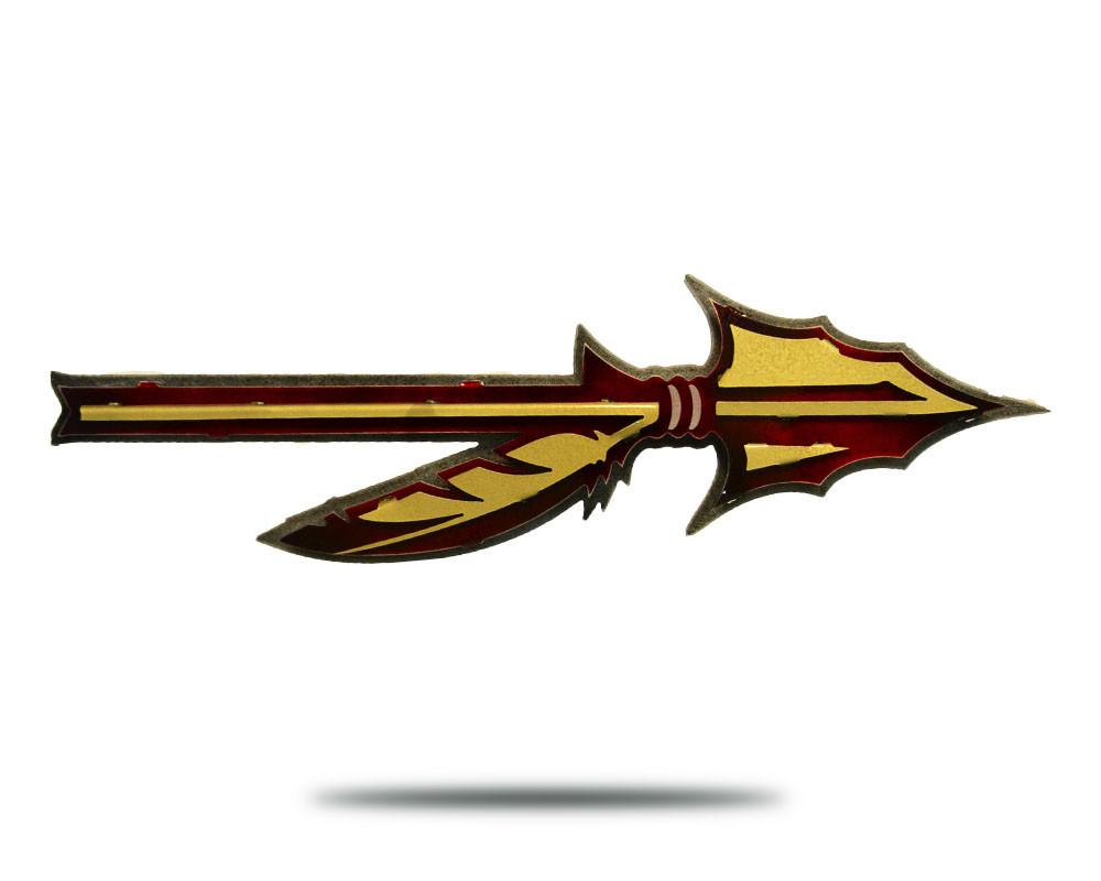 1000x800 Florida State University Burning Spear 3d Vintage Metal Artwork