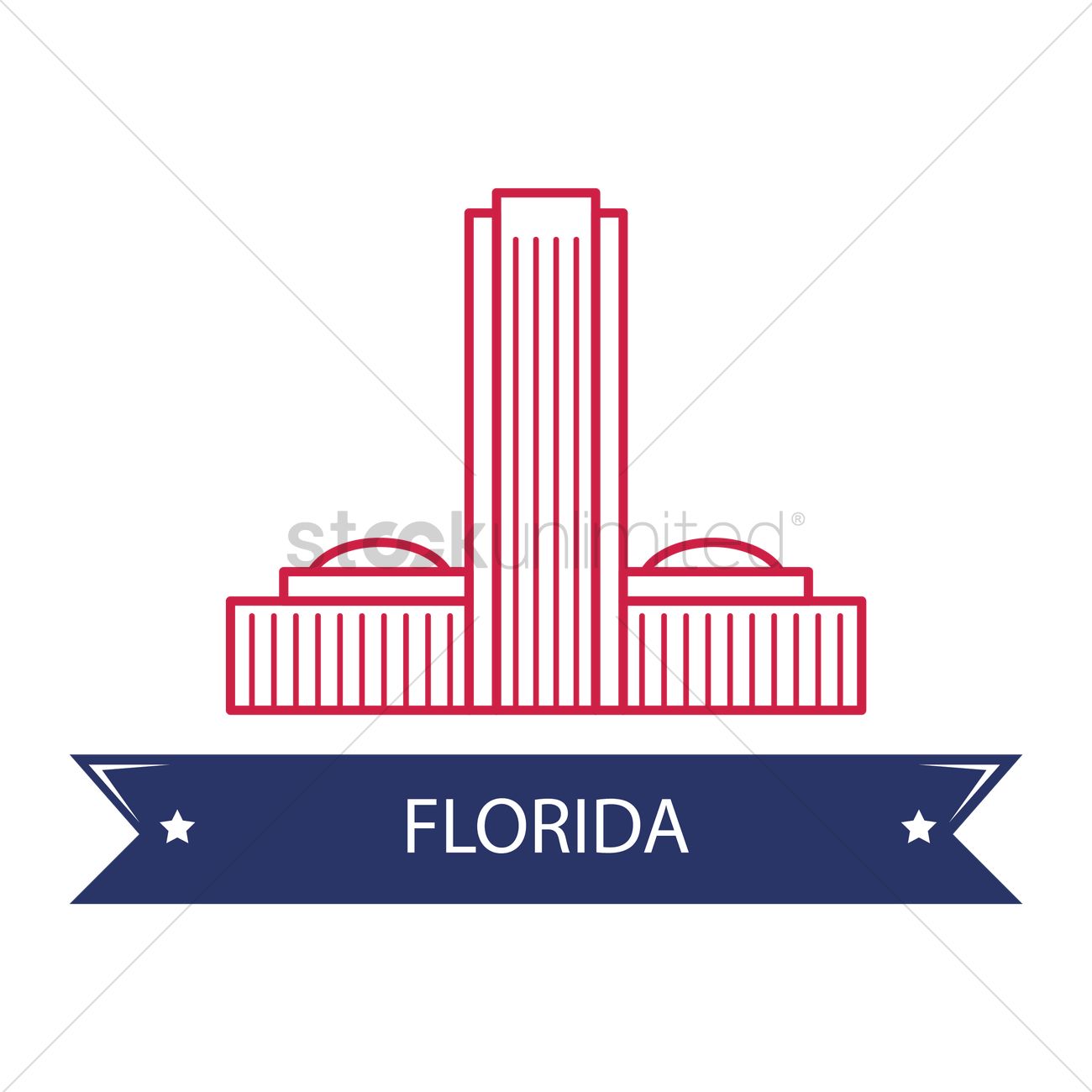 1300x1300 Florida State Capitol Vector Image