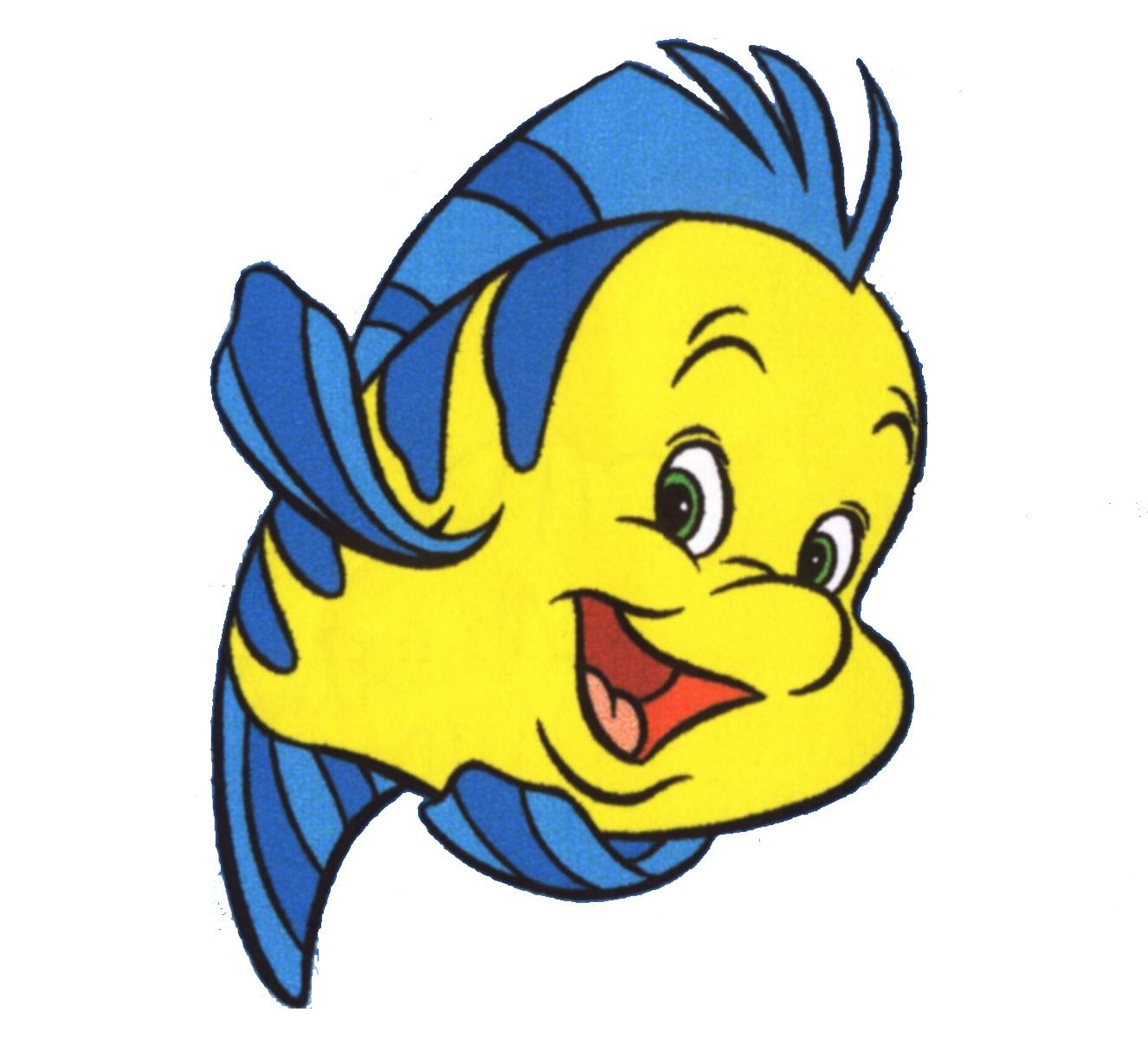 1326x1214 Little Mermaid Flounder Clipart