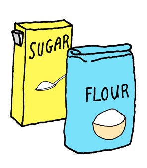 296x338 Flour Clipart Suger