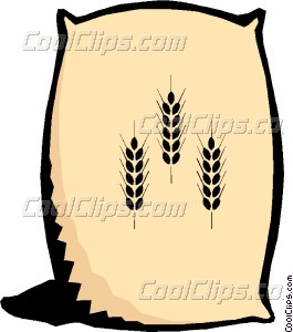 265x300 Bag Of Flour Vector Clip Art