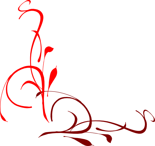 600x563 Corner Flourish Pink Clip Art