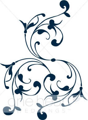 285x388 Navy Spiral Flourish Clipart Clipart Color Variations