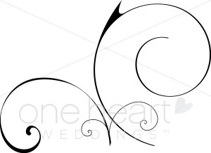 300x218 Black Flourish Clipart Wedding Designs