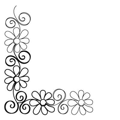 Flower Border Clipart Black And White | Free download on ClipArtMag