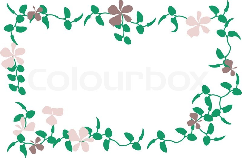 800x524 Violet Flower Border Clip Art
