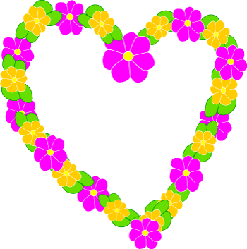 350x353 Free Flower Border Clipart Image