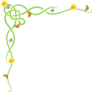 300x300 Spring Flower Border Clipart