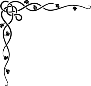 299x282 Flower Border Clipart Black And White Png Letters Format