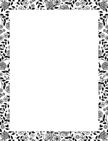 Flower Borders Black And White | Free download on ClipArtMag