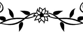 272x125 Flower Black And White Flowers Clip Art Black And White Clipart