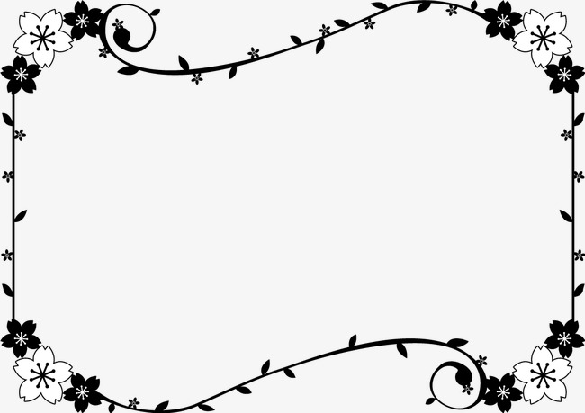 650x459 Black Flower Border Curve Png Image For Free Download