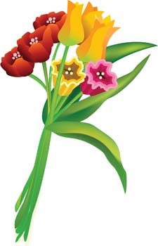 225x350 Bouquet Of Flower 19, Vector