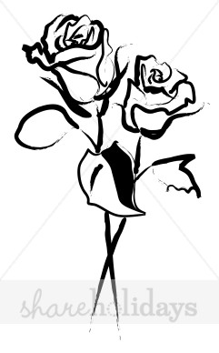 241x388 White Rose Bouquet Clipart