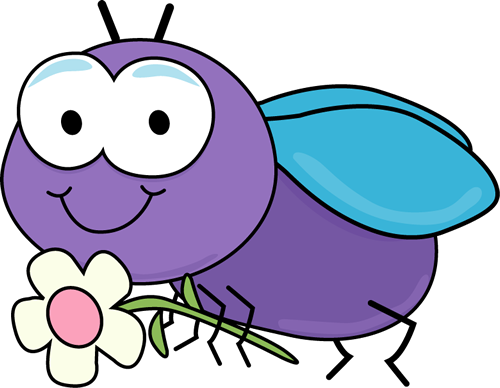 500x388 Fly With A Flower Clip Art