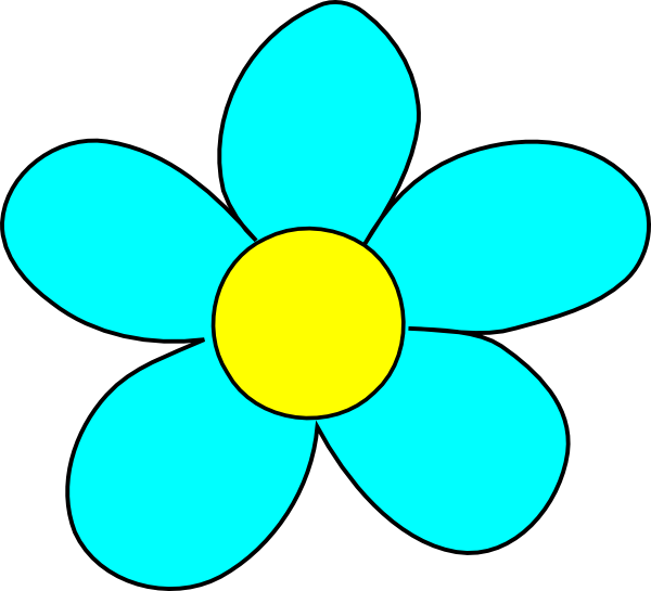 600x545 Blue Flower Clip Art