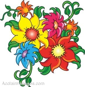 293x300 Clip Art Of Cartoon Flowers