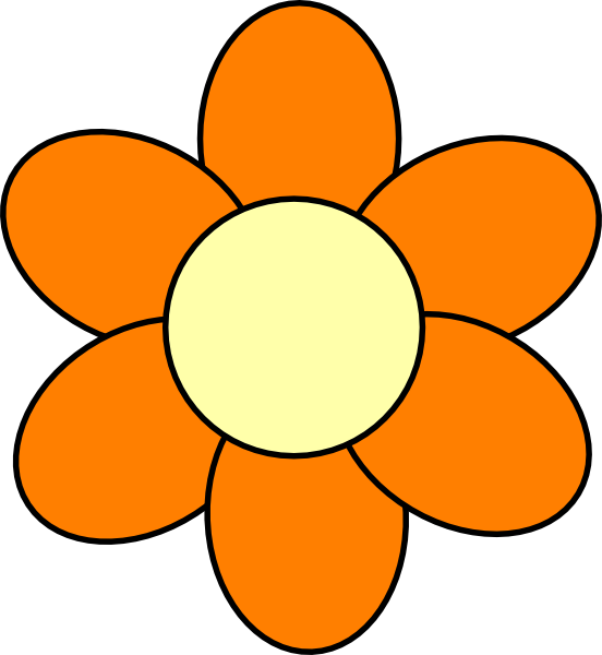 552x600 Orange Flower Clip Art
