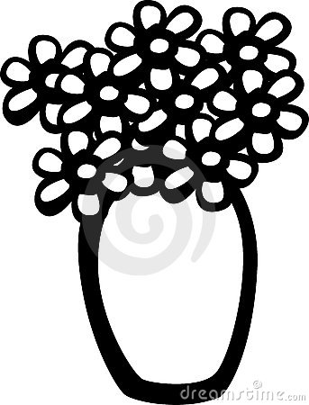 343x450 White Flower Clipart Vase