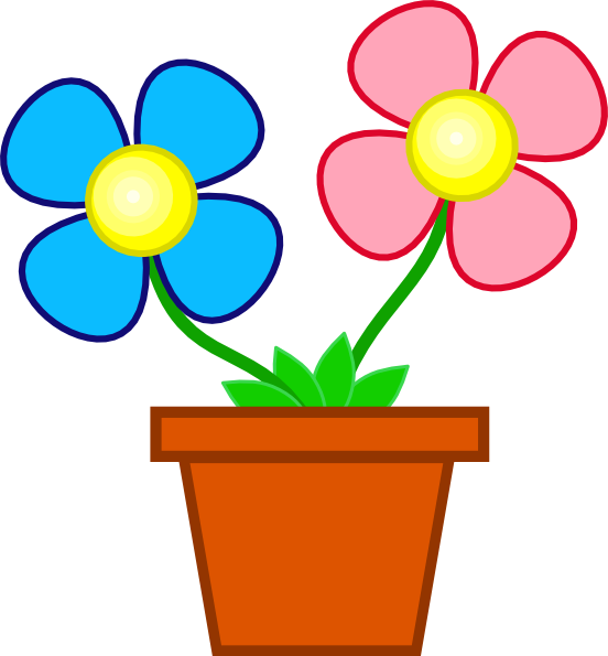 552x595 Flowers In A Vase Clip Art