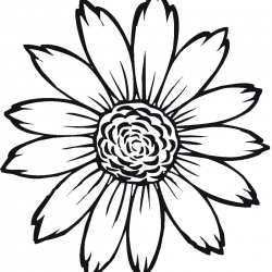 Flower Clipart Coloring | Free download on ClipArtMag