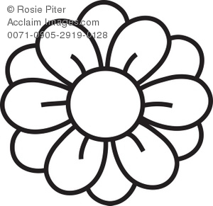 300x291 White Flower Clipart Flower Coloring