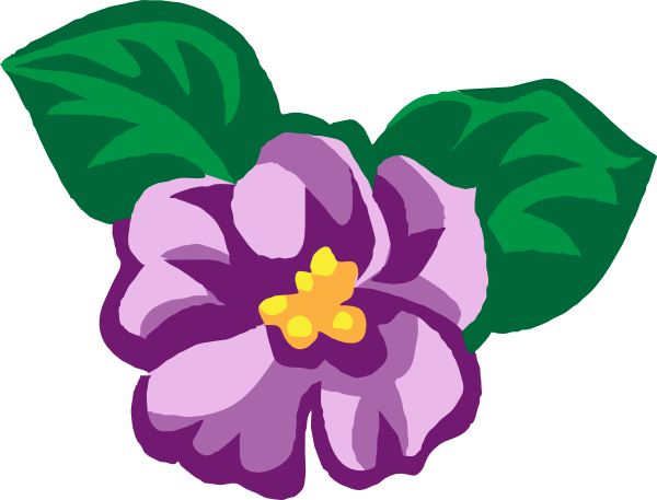 600x457 Flower Clipart Purple Violet