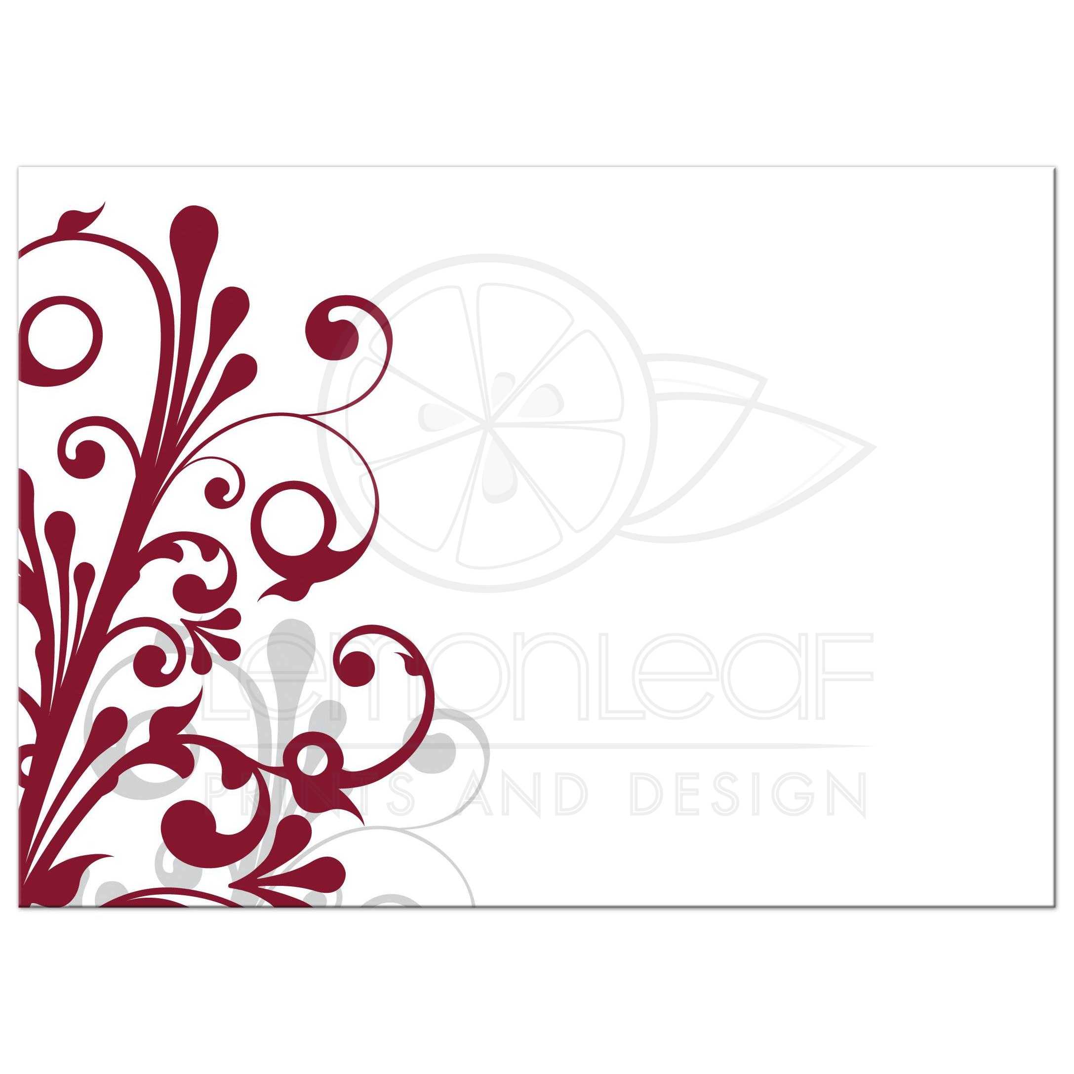 2175x2175 Burgundy Gray Abstract Floral Wedding Invitation