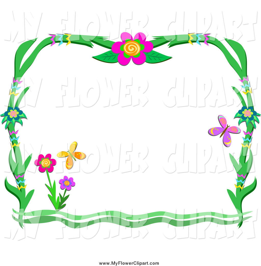 1024x1044 Clip Art Of A Tropical Flower Frame With Text Space By Bpearth