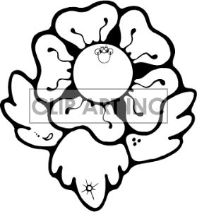 Flower Clipart Images Black And White
