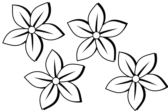 555x366 Flowers Clip Art Black And White Many Interesting Cliparts