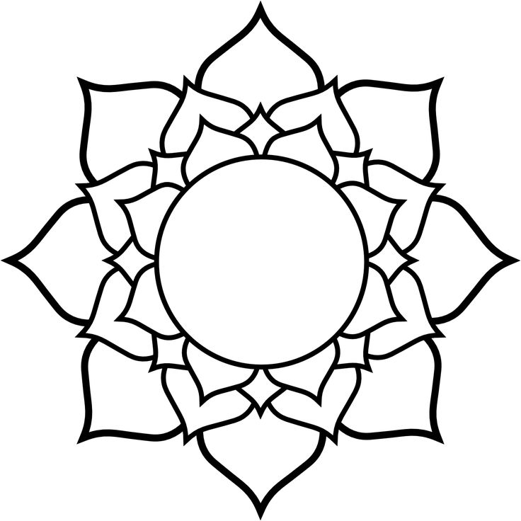 736x736 Lotus Flower Clipart Black And White
