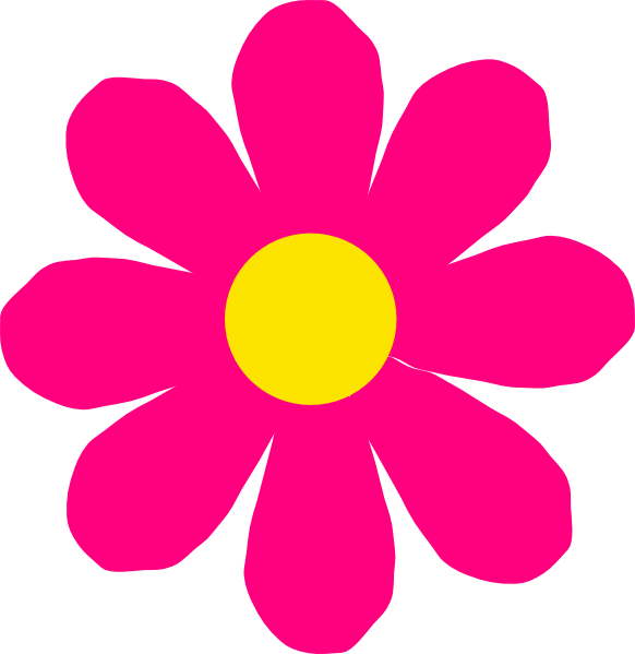 582x599 Free Pink Flower Clipart