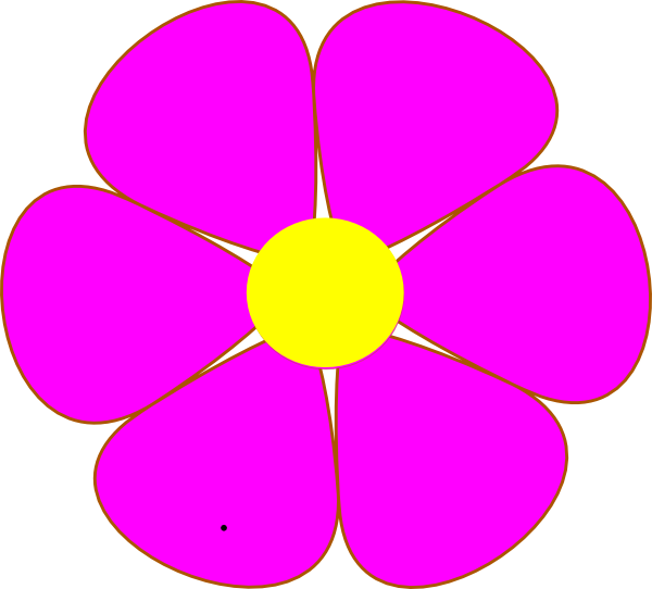 600x542 Pink Flower Clipart Cute Flower