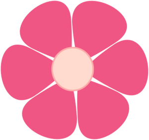 300x282 Pink Flower Clipart Color Pink