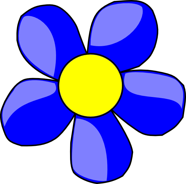 600x594 Blue Clipart Flower