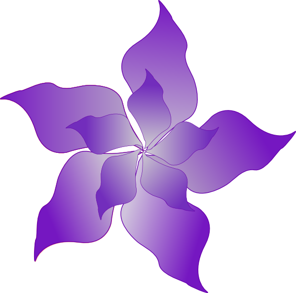600x594 Purple Flowers Clipart