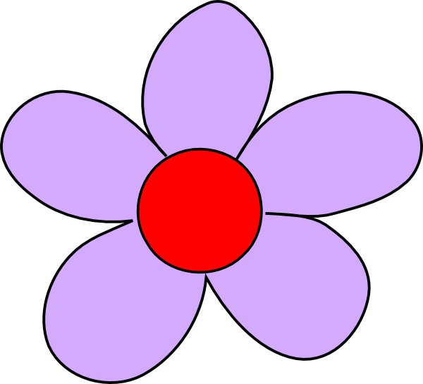 600x545 Light Purple Flower Clip Art