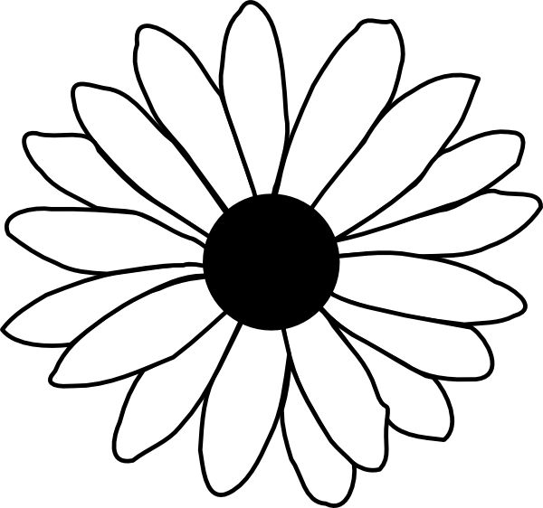 600x562 Line Drawing Of Flowers Clipart