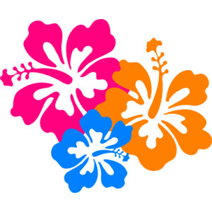 300x300 Hawaiian Flowers Clip Art