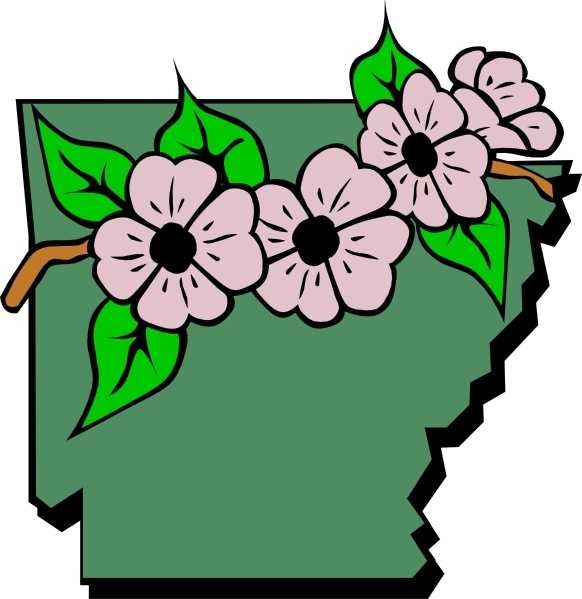 582x599 Arkansas Map And Flower Clip Art Free Vector In Open Office