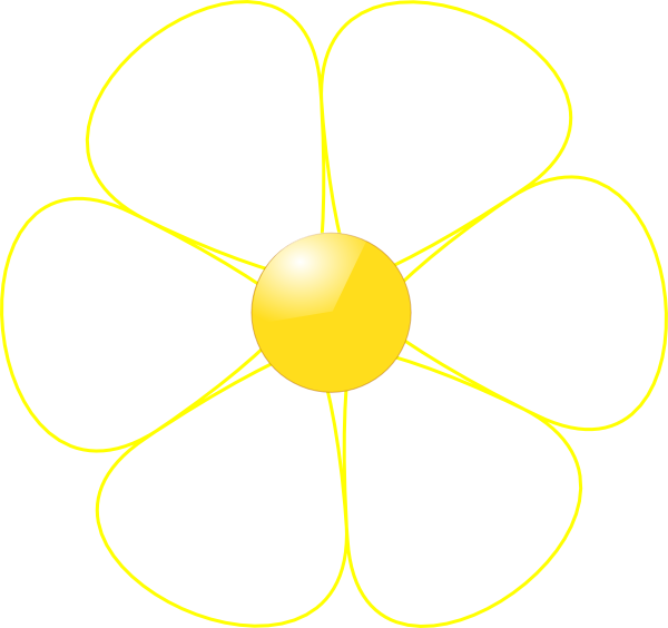 600x564 White Flower Clipart