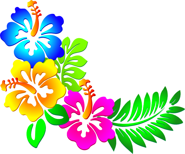 600x500 Hibiscus Corner 2 Clip Art