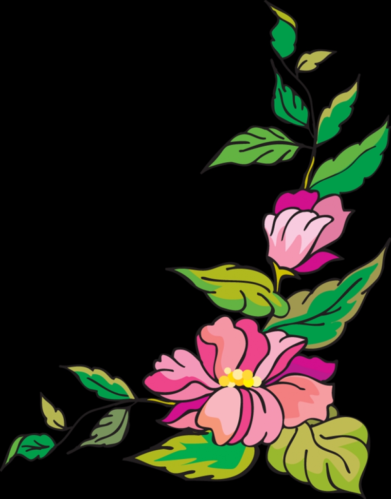 804x1024 Flower Corner Border Clip Art Clipart Panda Free Clipart Images