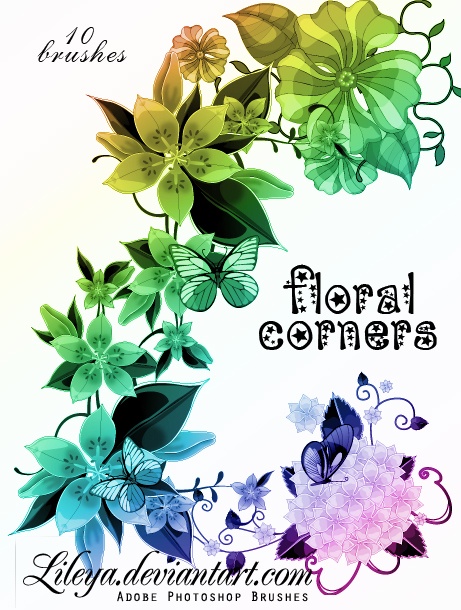 461x610 Floral Corners